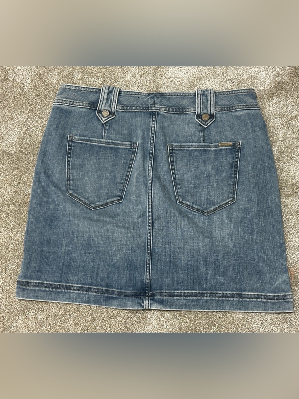 White House Black Market Denim Utility Boot Skirt Size 10 NWT - Picture 6 of 8